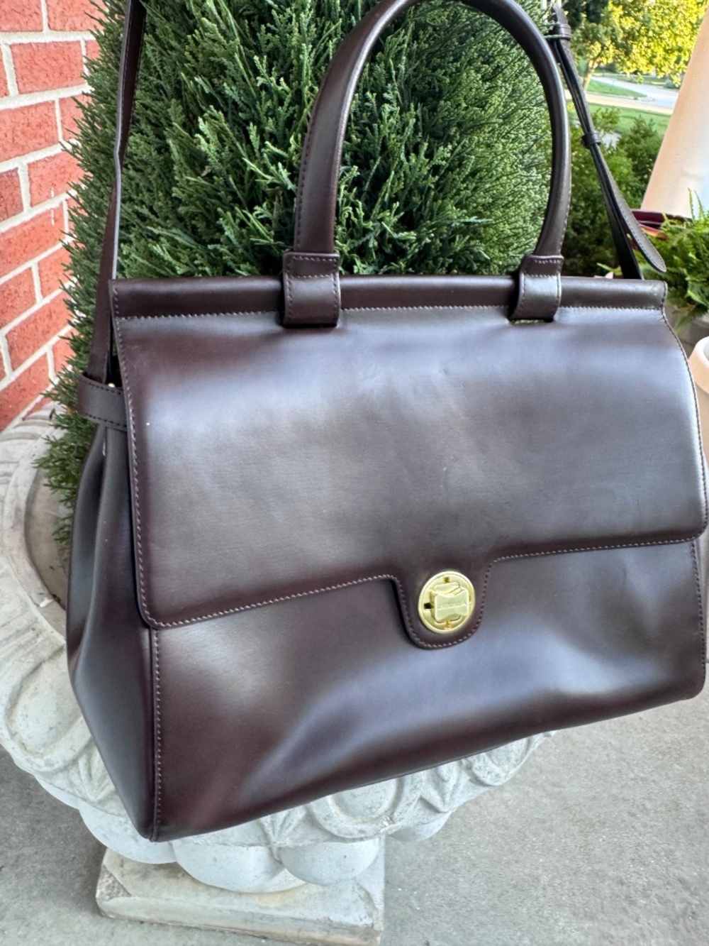 JEMMA EMMA Brown Leather Work Bag Briefcase